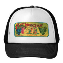 New York State Grapes Ad vintage label Trucker Hat