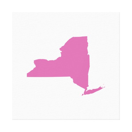 New York State Outline Canvas Prints | Zazzle