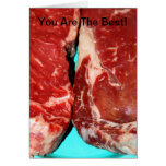 New York Steak Raw Greeting Cards New York Steak Raw Greeting Cards