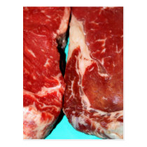 New York Steak Raw postcards