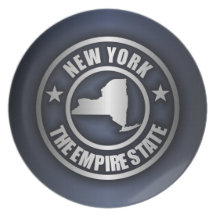 "New York Steel" Decorative Plate (Blue)