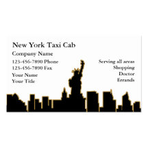 New York Taxi Business Cards