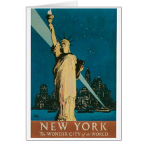 New York: The Wonder City of the World Poster Greeting Cards