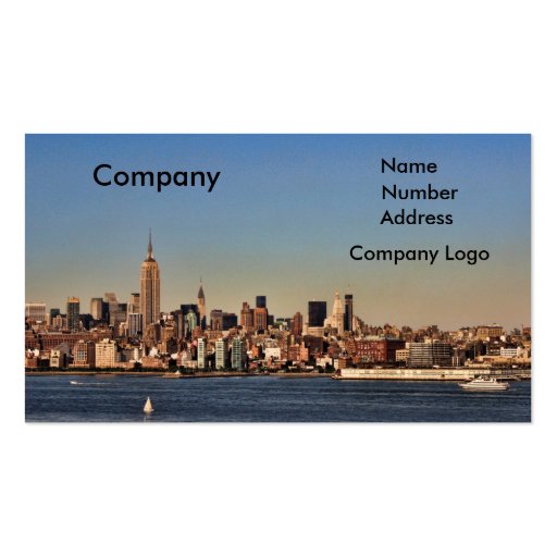 New York Themed Business Cards (front side)