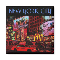 New York (Times Sq.) Magnet by RickDouglas New York (Times Sq.) Magnet