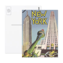 New York Travel Poster postcards