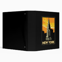 new york united states usa vintage retro travel 3 ring binder