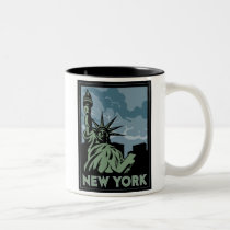 new york united states usa vintage retro travel mugs