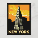 new york united states usa vintage retro travel post card