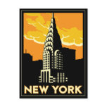 new york united states usa vintage retro travel post card