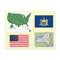 New York, USA postcards