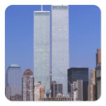 New York, USA. Twin towers of the famous World Stickers
