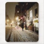 New York Winter - Snow on the Lower East Side Mousepad