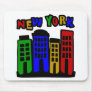 New York With Colorful Brownstones Mouse Pad