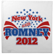 New York with Romney 2012 Cloth Napkin
