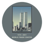 New York World Trade Center Round Stickers