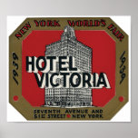 New York World's Fair Vintage Travel Label Poster