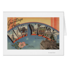 New YorkLarge Letter ScenesNew York State Greeting Card
