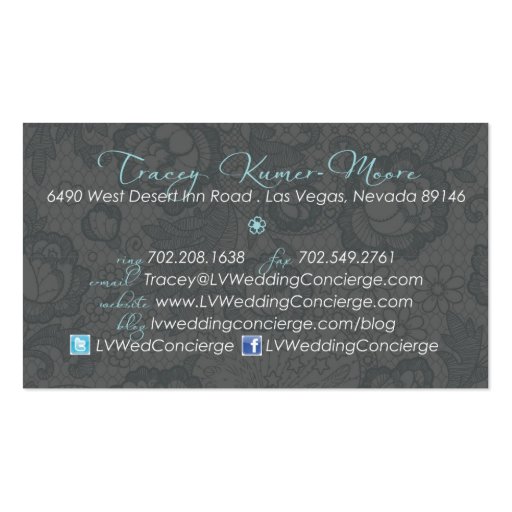 New Your LV Wedding Business Card (back side)