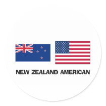 New Zealand American stickers by flagshirt New Zealand American stickers