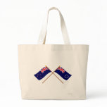 New Zealand and Cook Islands Crossed Flags Tote Bags