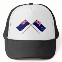 New Zealand and Cook Islands Crossed Flags Hat