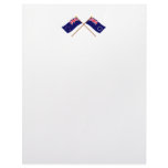 New Zealand and Cook Islands Crossed Flags Letterhead Design