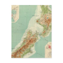 New Zealand Atlas Map Postcards
