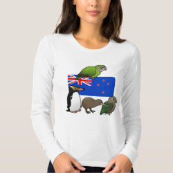 New Zealand Birdorables Women's American Apparel Fine Jersey Long Sleeve T-Shirt