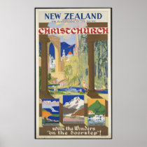 New Zealand Christchurch Poster