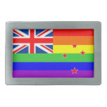 new zealand country gay proud rainbow flag belt buckles
