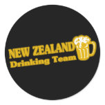 New Zealand Drinking Team Round Sticker
