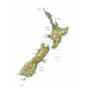 New Zealand Flag and Map T-Shirt