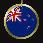 New Zealand Fisheye Flag Ornament