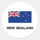 New Zealand Flag Round Sticker