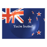 New Zealand Flag With Bubble Invitation