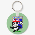 This adorable little panda is too cute! He's featured in front of a large flag from New Zealand and ready to play football and score some goals. This cute design is perfect for football players and soccer fans.