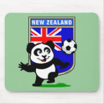 This adorable little panda is too cute! He's featured in front of a large flag from New Zealand and ready to play football and score some goals. This cute design is perfect for football players and soccer fans.