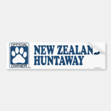 New Zealand Huntaway Blue Bumper Sticker