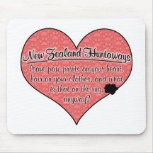 New Zealand Huntaway Paw Prints Dog Humor Mousepad