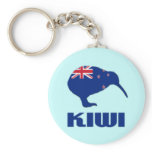 New Zealand Kiwi Keychain Flag
