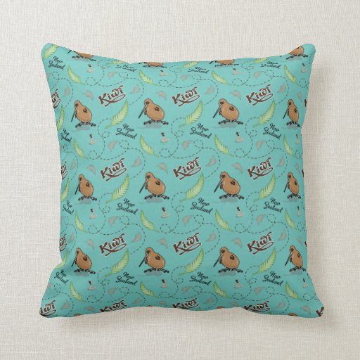 New Zealand Kiwi Pillow Zazzle