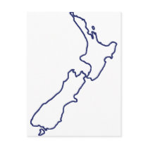 New Zealand Map Postcard