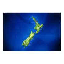 New Zealand Map posters