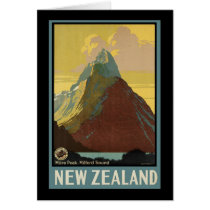 New Zealand Mitre Peak Milford Sound Greeting Card