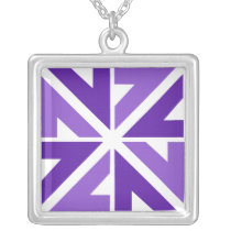 New Zealand NZ in purple necklaces