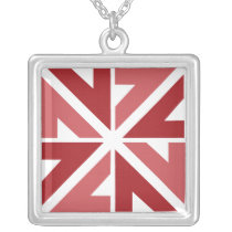 New Zealand NZ in red necklaces
