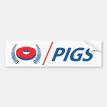 New Zealand Pigs with Donut Bumper Stickers