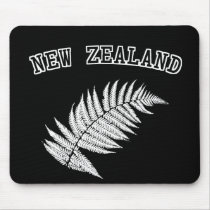 New Zealand Silver Fern Black Mousepad