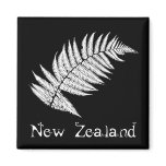 New Zealand Silver Fern Square Magnet